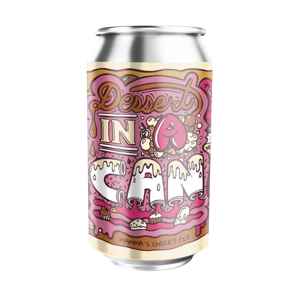 Can with 'Dessert in a Can' branding on a white background