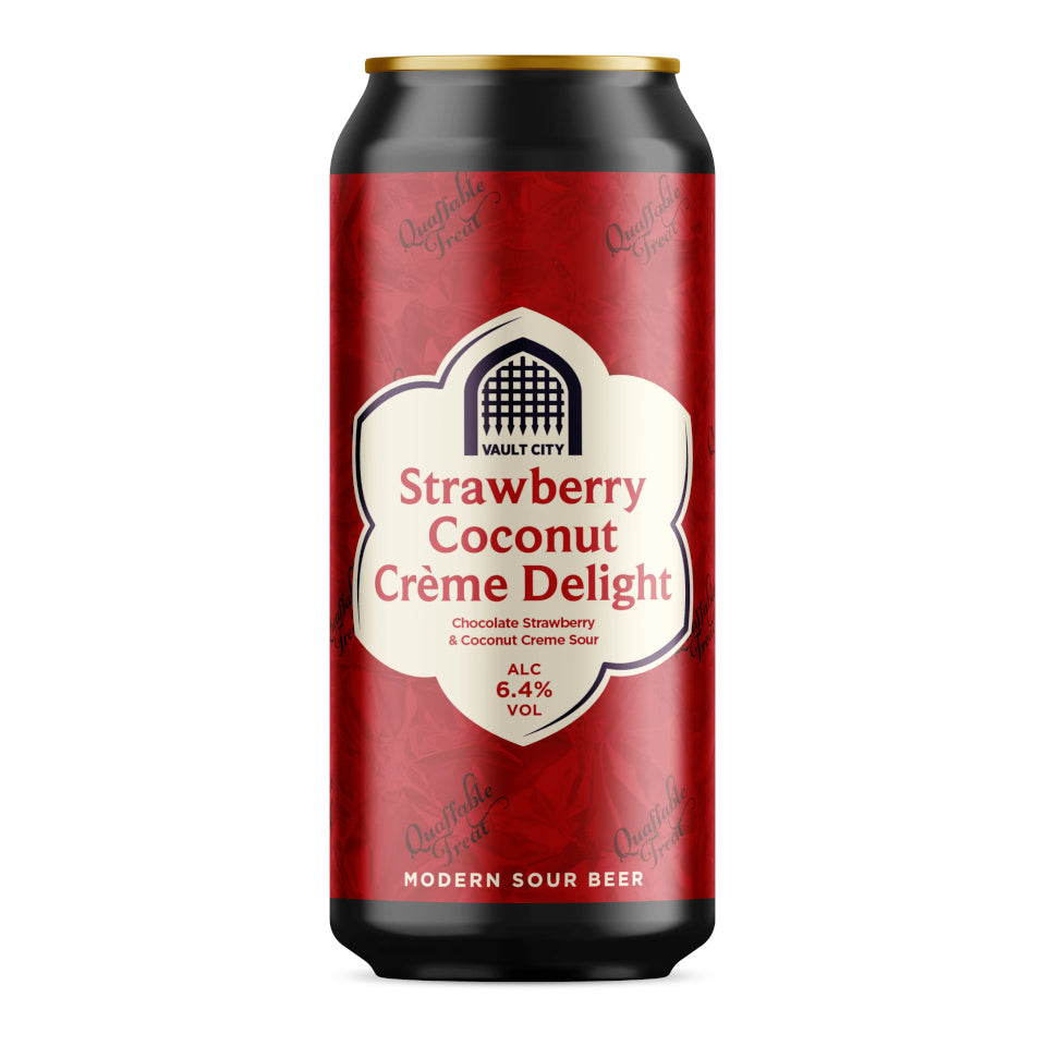 Vault City, Strawberry Coconut Creme Delight, Chocolate Strawberry & Coconut Creme Sour, 6.4%, 440ml Can