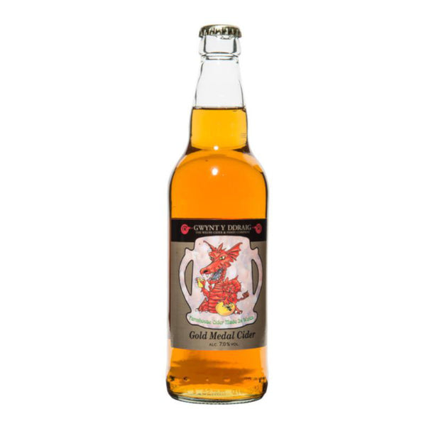 Gwynt Y Ddraig, Gold Medal, Farmhouse Cider, 7.0%, 500ml - The Epicurean