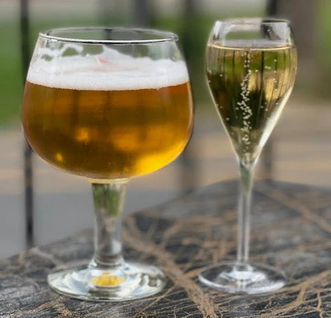 Glass of Beer & Wine