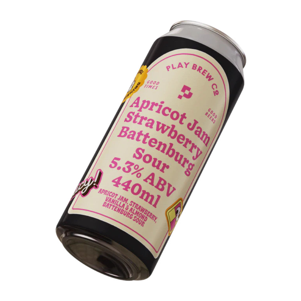 Play Brew Co, Apricot Jam, Strawberry Battenberg Sour, 5.3%, 440ml