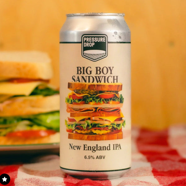 Pressure Drop, Big Boy Sandwich, New England IPA, 6.5%, 440ml Pressure Drop, Big Boy Sandwich, New England IPA, 6.5%, 440ml