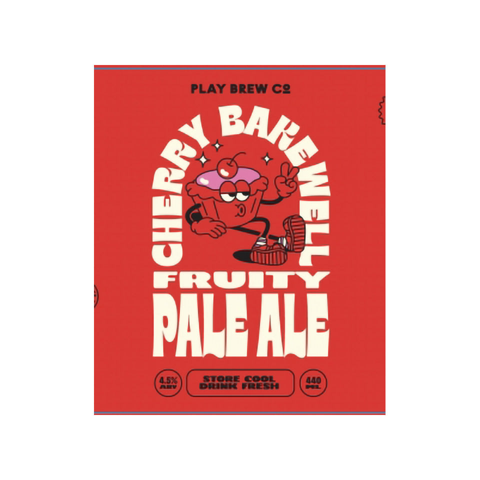 Play Brew Co, Cherry Bakewell, Cherry & Almond Fruity Pale Ale, 4.5%, 440ml
