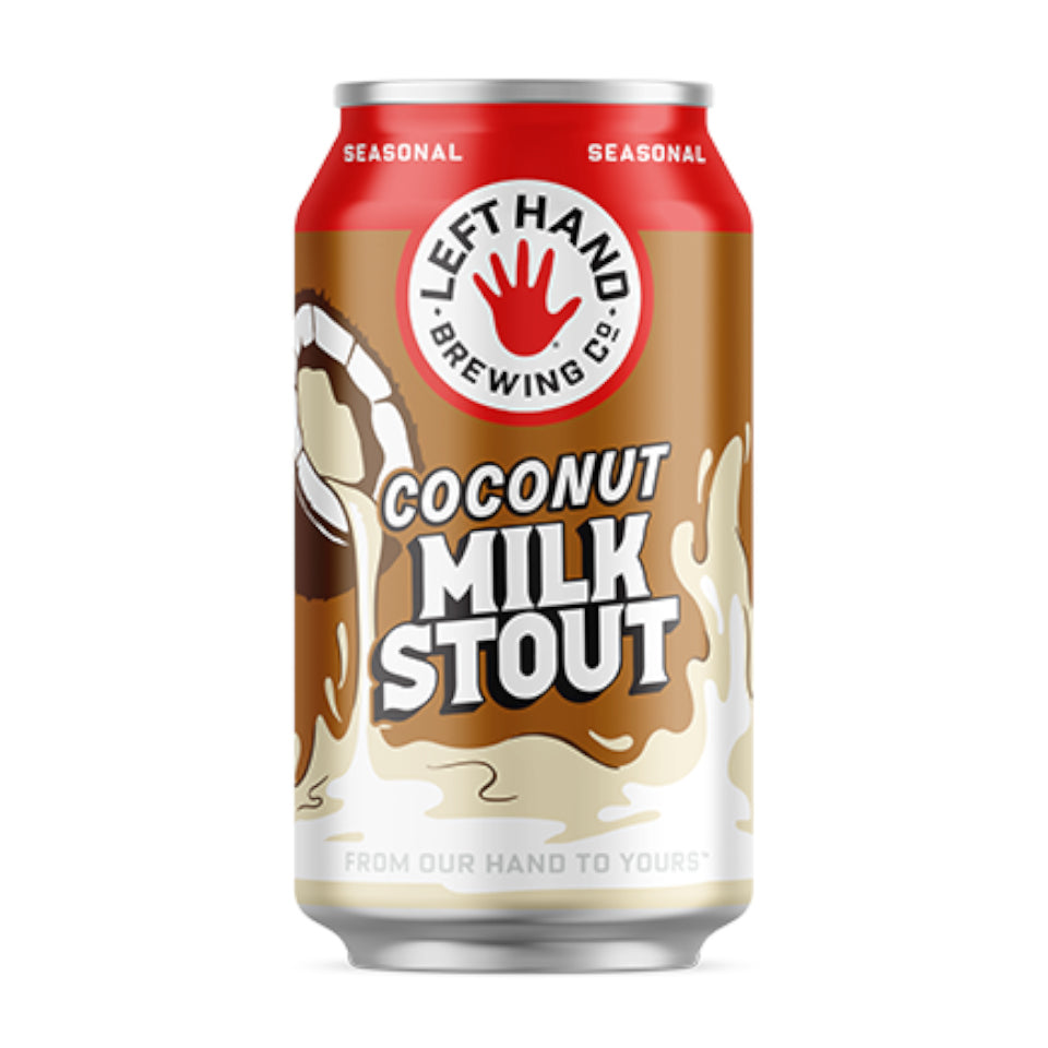 Can of Left Hand Brewing Co. Coconut Milk Stout on a white background