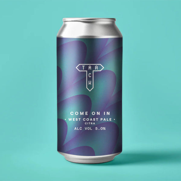 Track Brewing Co, Come On In, West Coast Pale Ale, 5.0%, 440ml Track Brewing Co, Come On In, West Coast Pale Ale, 5.0%, 440ml