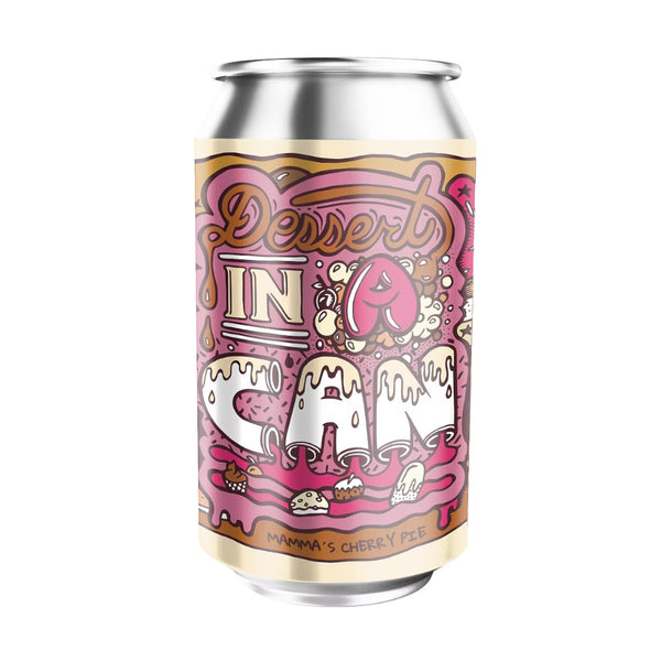 Can with 'Dessert in a Can' branding on a white background