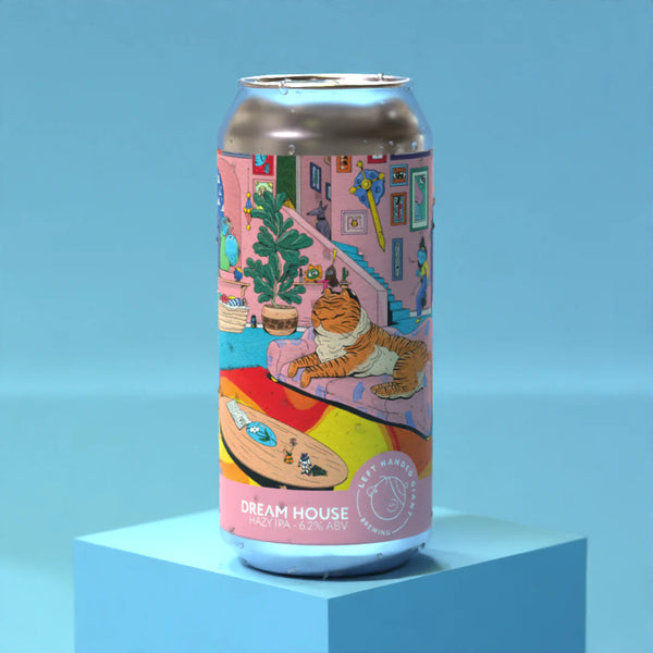 Left Handed Giant, Dream House, Hazy IPA with Citra, Vic Secret & Galaxy, 6.2%, 440ml Left Handed Giant, Dream House, Hazy IPA with Citra, Vic Secret & Galaxy, 6.2%, 440ml