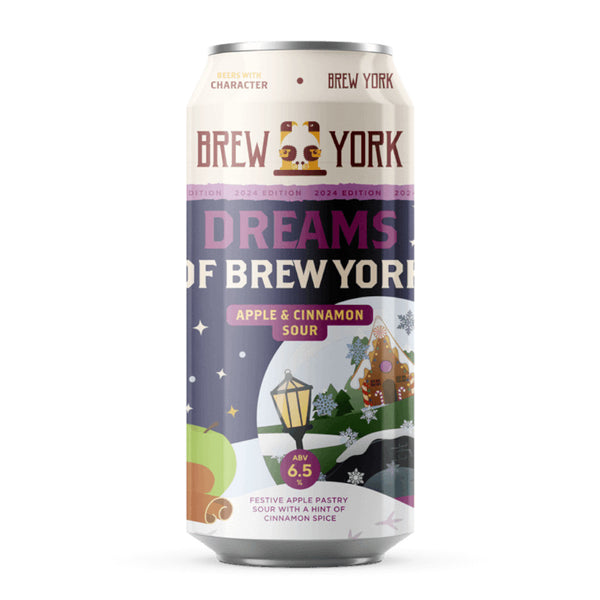 Brew York, Dreams Of Brew York 2024, Apple & Cinnamon Sour, 6.5%, 440ml Brew York, Dreams Of Brew York 2024, Apple & Cinnamon Sour, 6.5%, 440ml