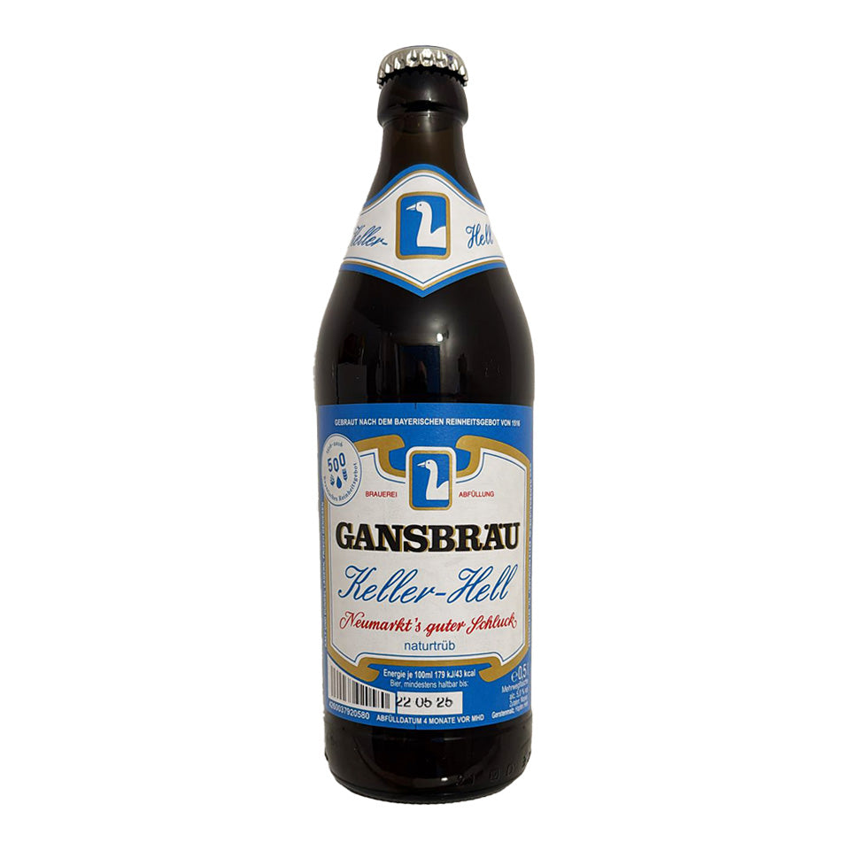 Gansbrau, Kellerhell, Kellerbier German Lager, 5.0%, 500ml