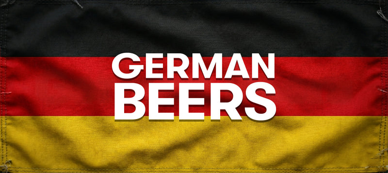 Text 'GERMAN BEERS' on a flag with black, red, and yellow colors.
