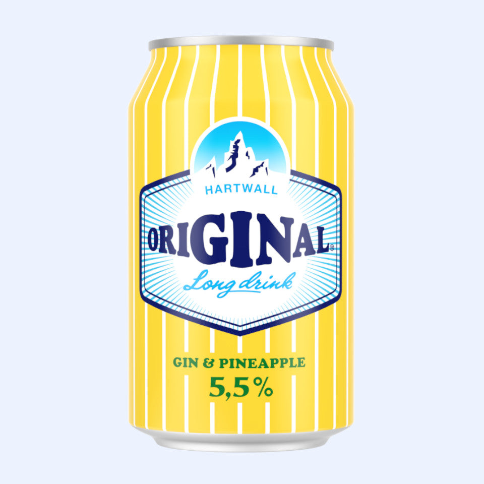 Hartwall, Original Long Drink, Gin & Pineapple, Pre-Mixed Gin, 5.5%, 330ml