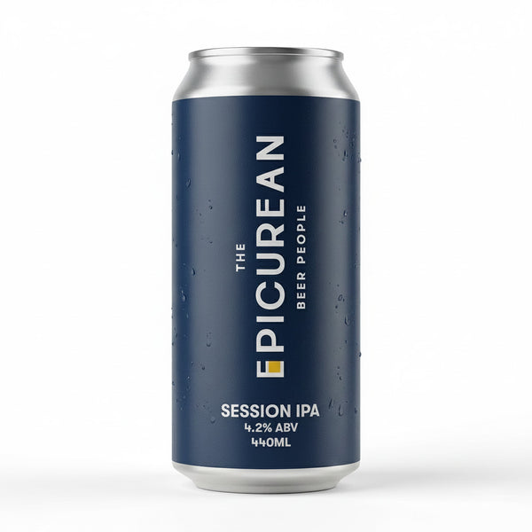 Epicurean Beer People Session IPA can on a white background
