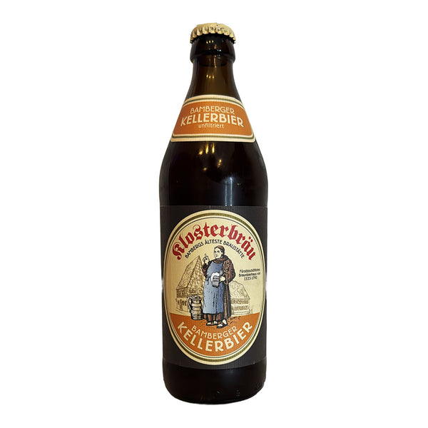 Klosterbrauerei Kellerbier 500ml unfiltered copper lager beer from German Beers and Lager Beers collection on white background