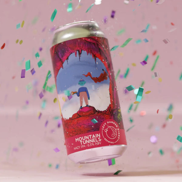 Left Handed Giant, Mountain Tunnels, Hazy IPA with Citra & Galaxy, 6.5%, 440ml Left Handed Giant, Mountain Tunnels, Hazy IPA with Citra & Galaxy, 6.5%, 440ml
