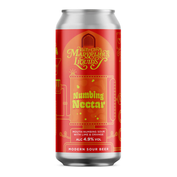 Vault City Beer Can on a white background