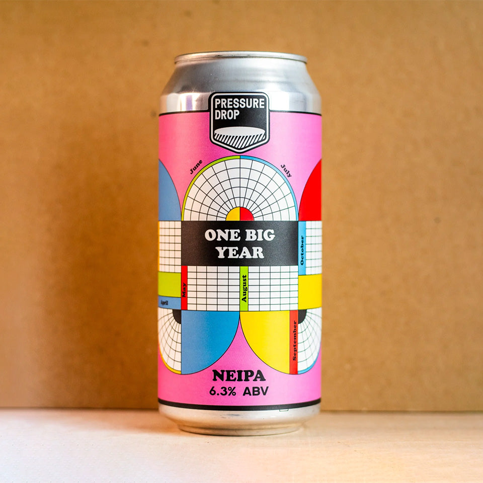 Pressure Drop, One Big Year, New England IPA, 6.3%, 440ml