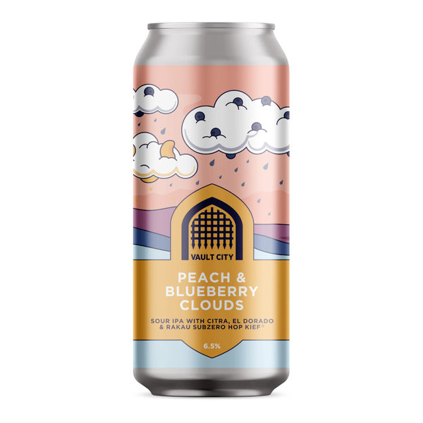 Vault City, Peach & Blueberry Clouds, Sour IPA, 6.5%, 440ml