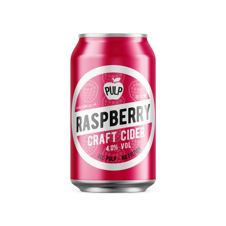 Pulp, Raspberry Cider, 4.0%, 330ml | The Epicurean Beer People