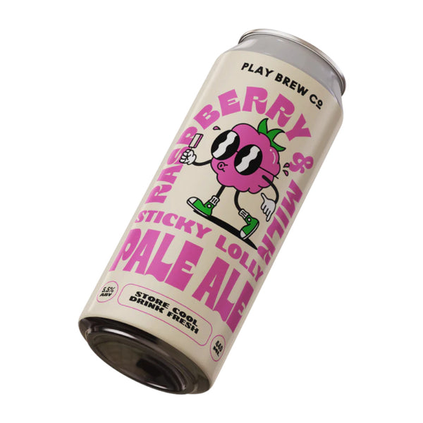 Play Brew Co, Raspberry & Milk Sticky Lolly Pale Ale, 5.5%, 440ml - The Epicurean