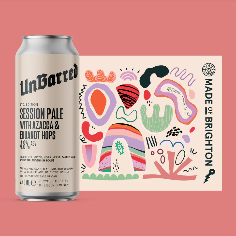 Unbarred, Session Pale with Azacca & Ekuanot Hops, Pale Ale, 4.8%, 440ml