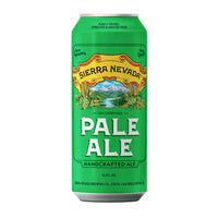 Green can of Sierra Nevada Pale Ale on a white background