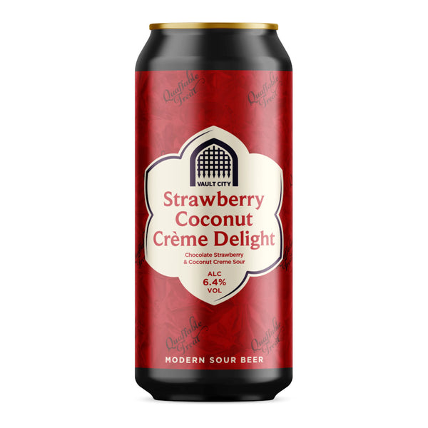 Vault City, Strawberry Coconut Creme Delight, Chocolate Strawberry & Coconut Creme Sour, 6.4%, 440ml Can