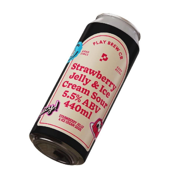 Play Brew Co, Strawberry Jelly & Ice Cream Sour, 5.5%, 440ml Play Brew Co, Strawberry Jelly & Ice Cream Sour, 5.5%, 440ml