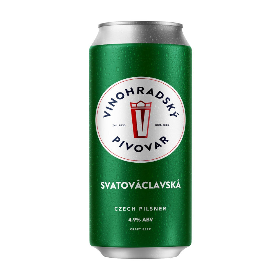 Vinohradsky Pivovar, Svatovaclavska 13, Czech Pilsner, 4.9%, 500ml