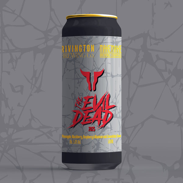 Rivington Brewing Co, The Evil Dead 2025, Raspberry, Blackberry, Blackcurrant & Pineapple Smoothie Sour, 5.0%, 500ml Can
