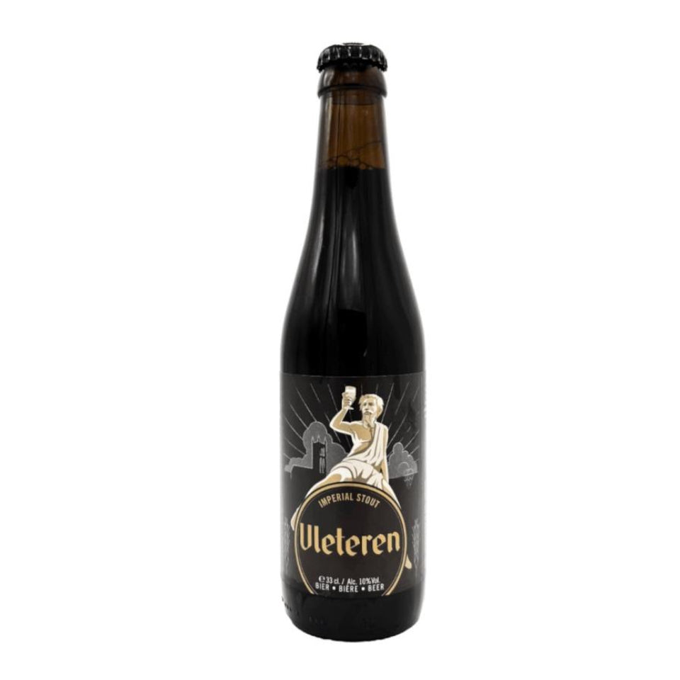 Vleteren beer bottle with label on a white background