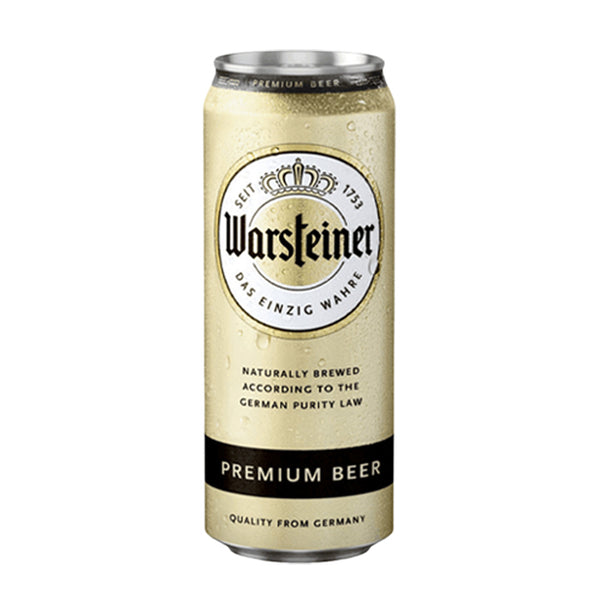 Can of Warsteiner Beer on a white background