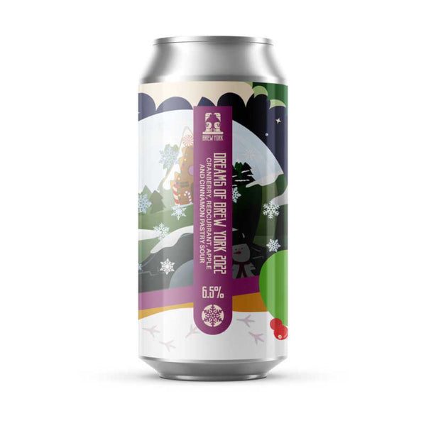 Brew York, Dreams of Brew York 2022, Cranberry, Redcurrant, Apple & Cinnamon Pastry Sour, 6.5%, 440ml Brew York, Dreams of Brew York 2022, Cranberry, Redcurrant, Apple & Cinnamon Pastry Sour, 6.5%, 440ml