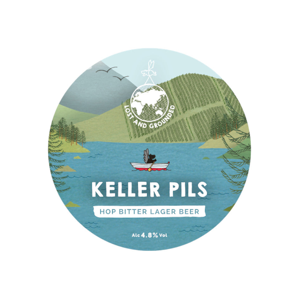 Lost & Grounded, Keller Pils, Hop Bitter Lager, 4.8%, 440ml - The Epicurean