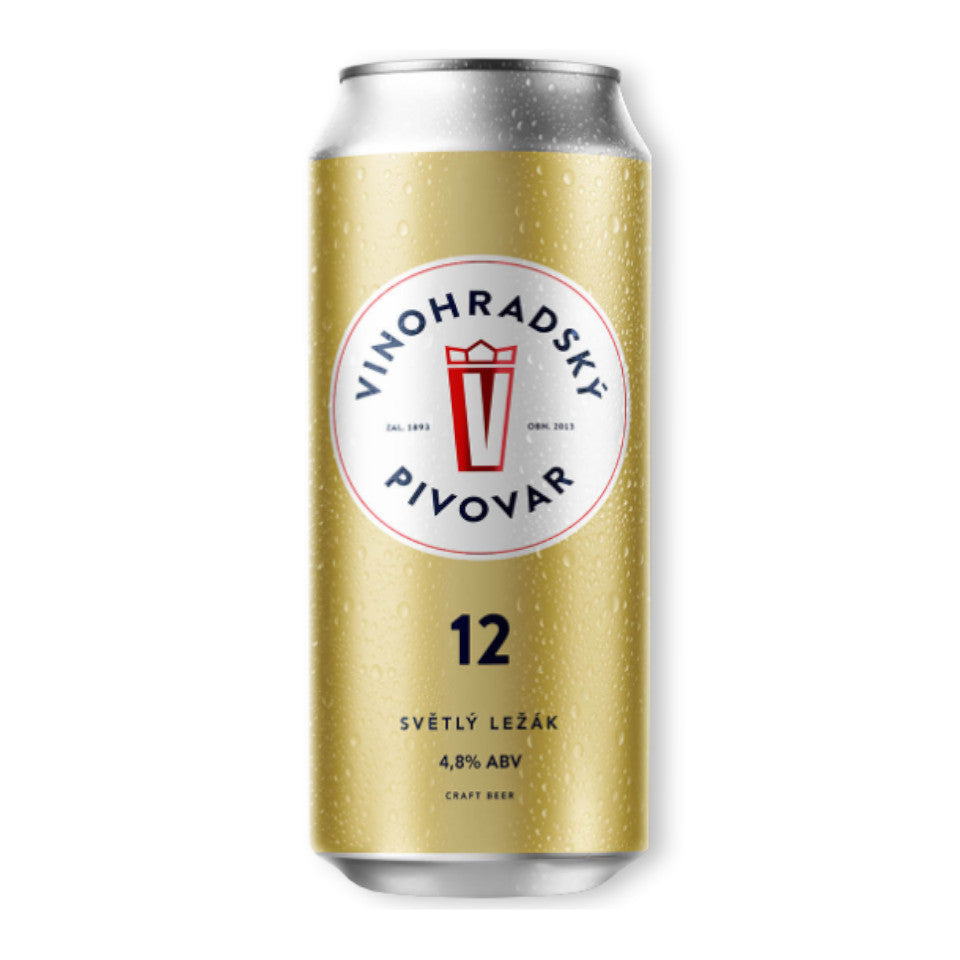 Vinohradsky Pivovar, Vinohradska 12, Czech Pilsner, 4.8%, 500ml