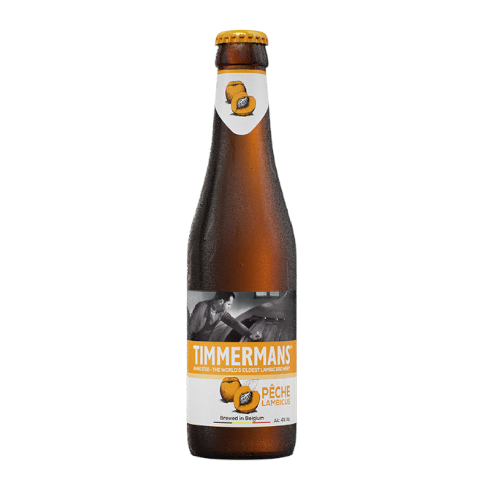 Timmermans, Peche, Peach Fruit Beer, 4.0%, 330ml - The Epicurean